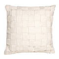 Almofada Trama Creme com Enchimento e Fechamento em Zíper 50 x 50 cm