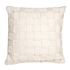 Almofada Trama Creme com Enchimento e Fechamento em Zíper 50 x 50 cm