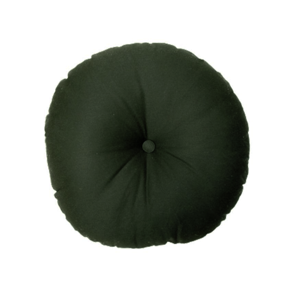 Almofada Decorativa Redonda Circle Verde Militar com Enchimento 42 cm