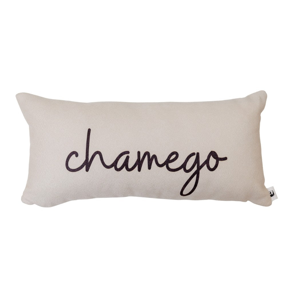 Almofada Baguete Chamego II Branca com Enchimento e Zíper 52 x 24 cm