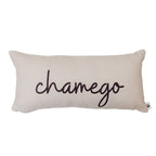 Almofada Baguete Chamego II Branca com Enchimento e Zíper 52 x 24 cm