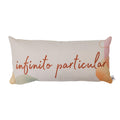 Almofada Baguete com Frase Infinito Particular em Vermelho 52 x 24 cm
