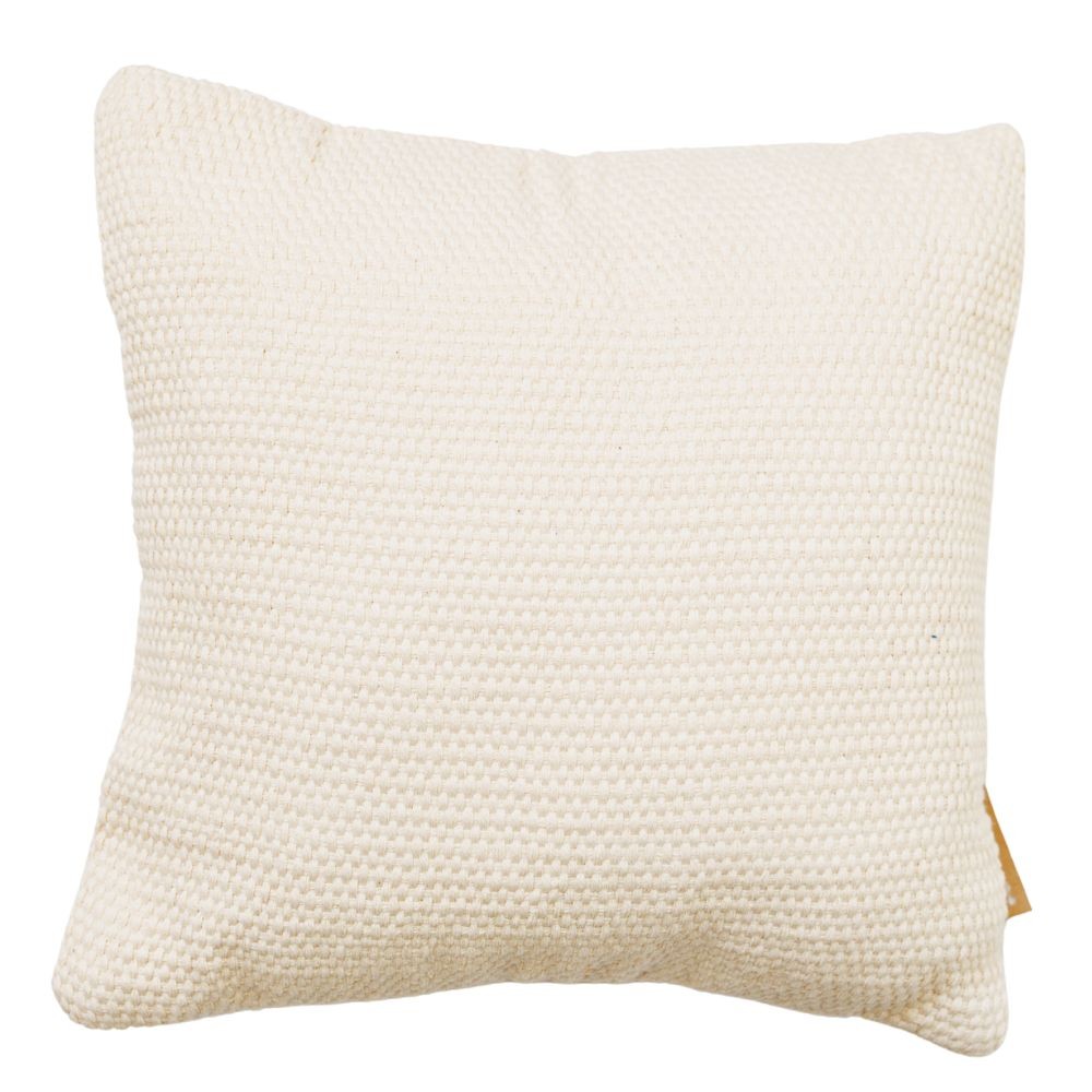 Almofada Decorativa Creme Trama Texturizada 45x45cm com Enchimento