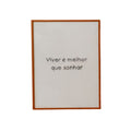 Quadro Decorativo Bordado à Mão Viver com Moldura de Madeira e Vidro - 30x40