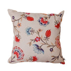 Almofada Decorativa Flores Azul e Vermelho