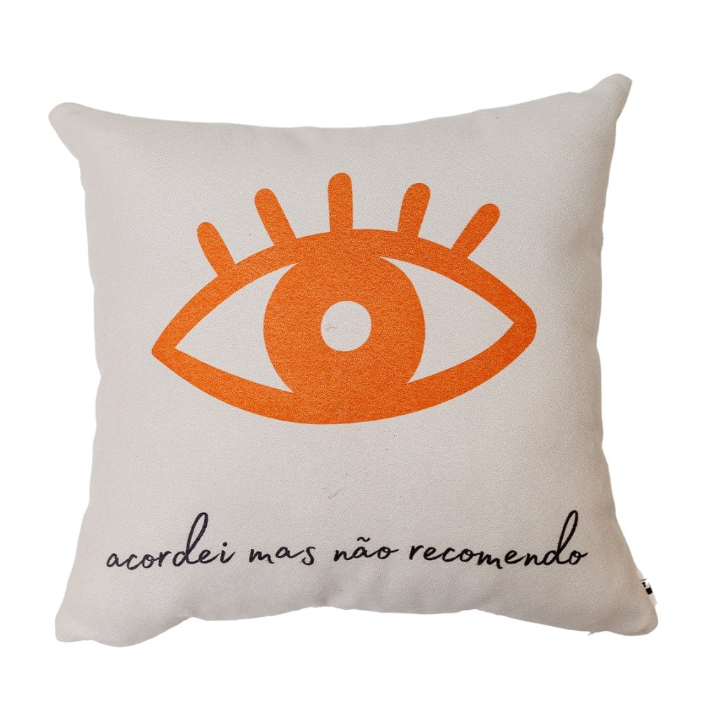 Almofada Decorativa com Frase Acordei Mas Não Recomendo 45 x 45 cm