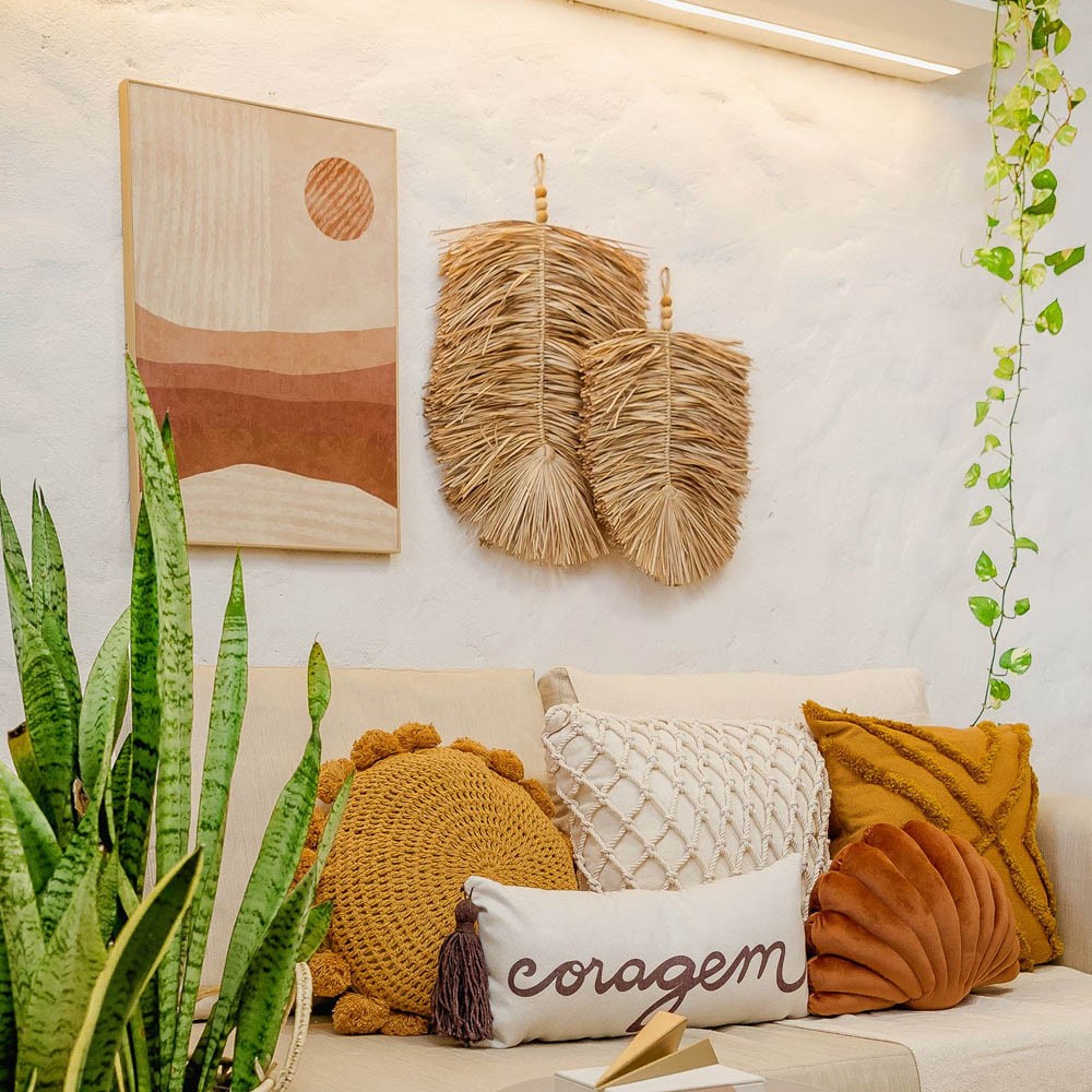 Duo Folhas Decorativas Artesanais