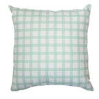 Almofada Infantil Xadrez Verde com Enchimento e Zíper 45 x 45 cm