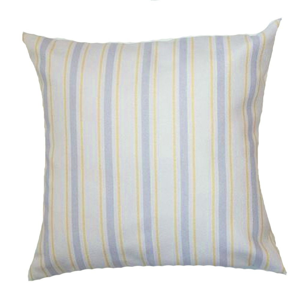 Almofada Infantil com Listras Azul e Amarelo Enchimento 45 x 45 cm