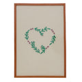 Quadro Decorativo Coração 20x30 cm em Moldura Madeira e Vidro