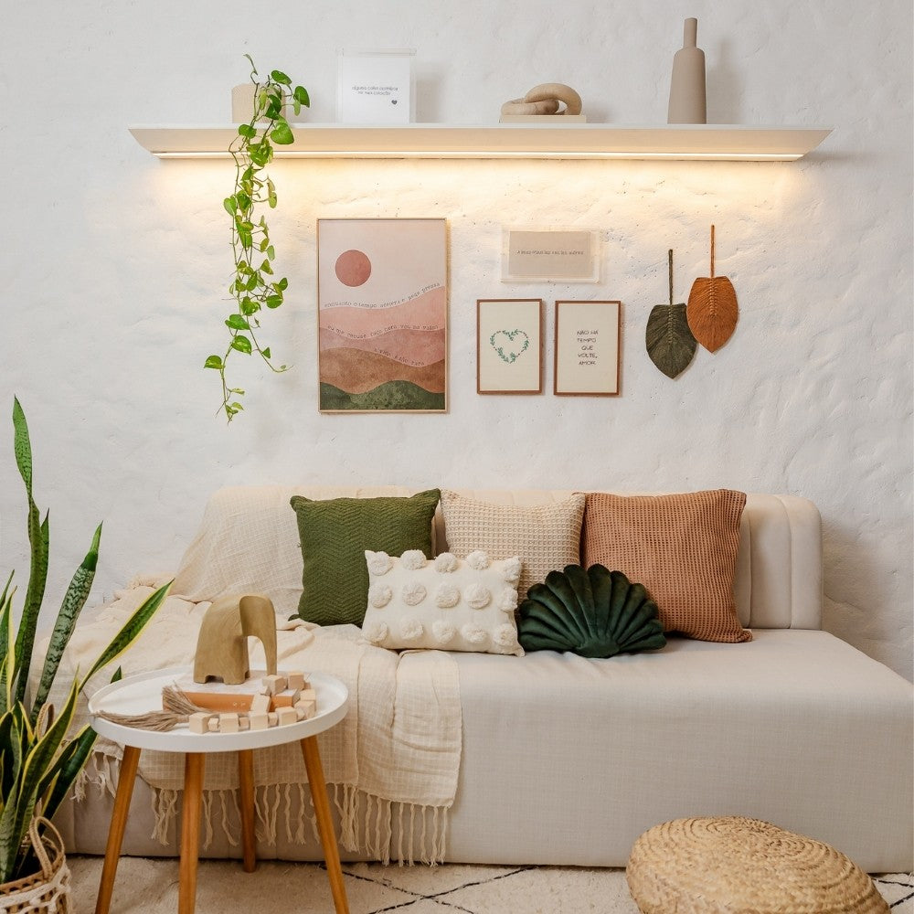 Quadro Decorativo Coração 20x30 cm em Moldura Madeira e Vidro