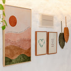 Quadro Decorativo Coração 20x30 cm em Moldura Madeira e Vidro