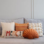 Almofada Decorativa Chevron Laranja com Enchimento 45 x 45 cm