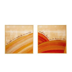Duo Quadros Vida 20x20 cm em Moldura Filete com Estampa Poética