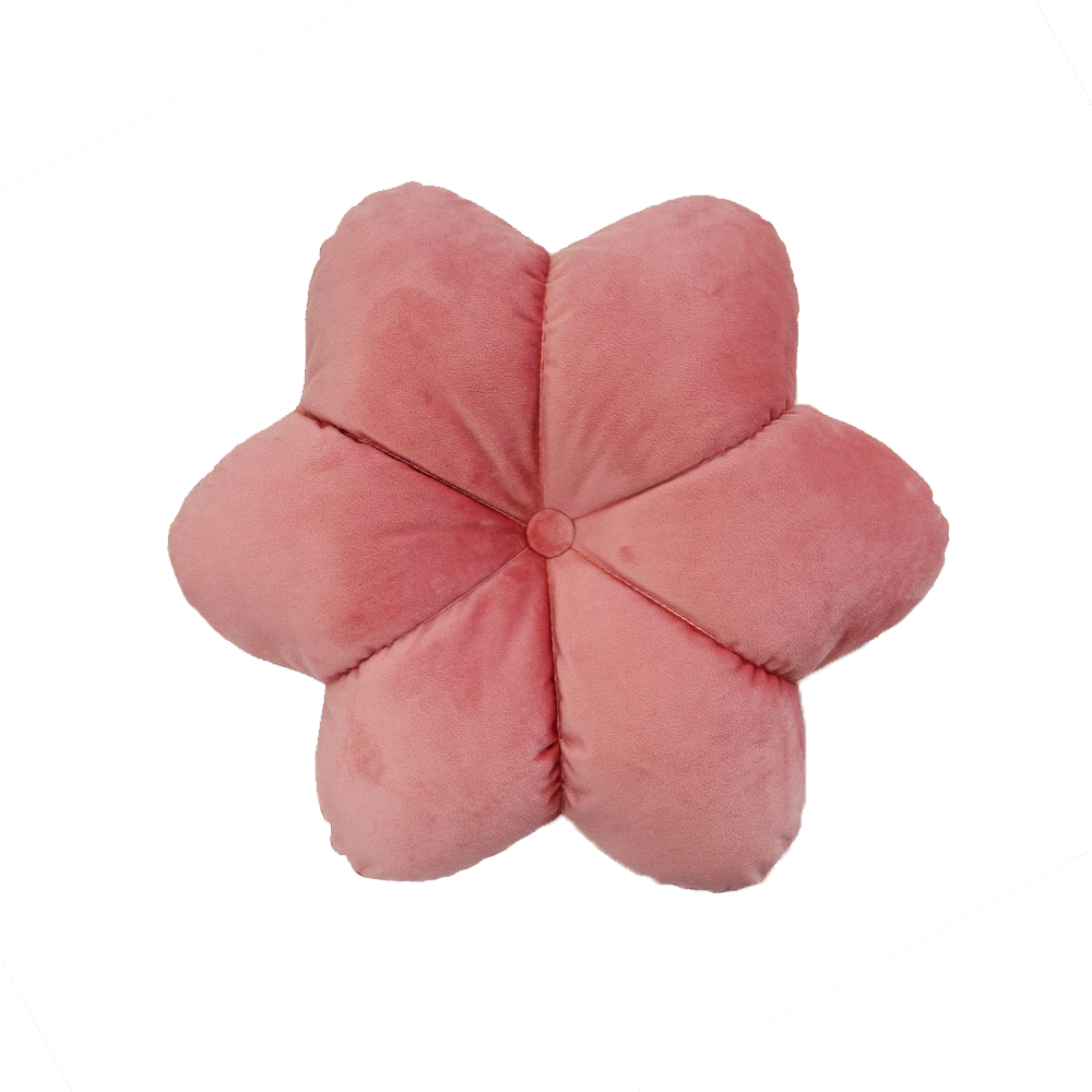 Almofada Infantil em Forma de Flor Rosa com Enchimento 40x40 cm