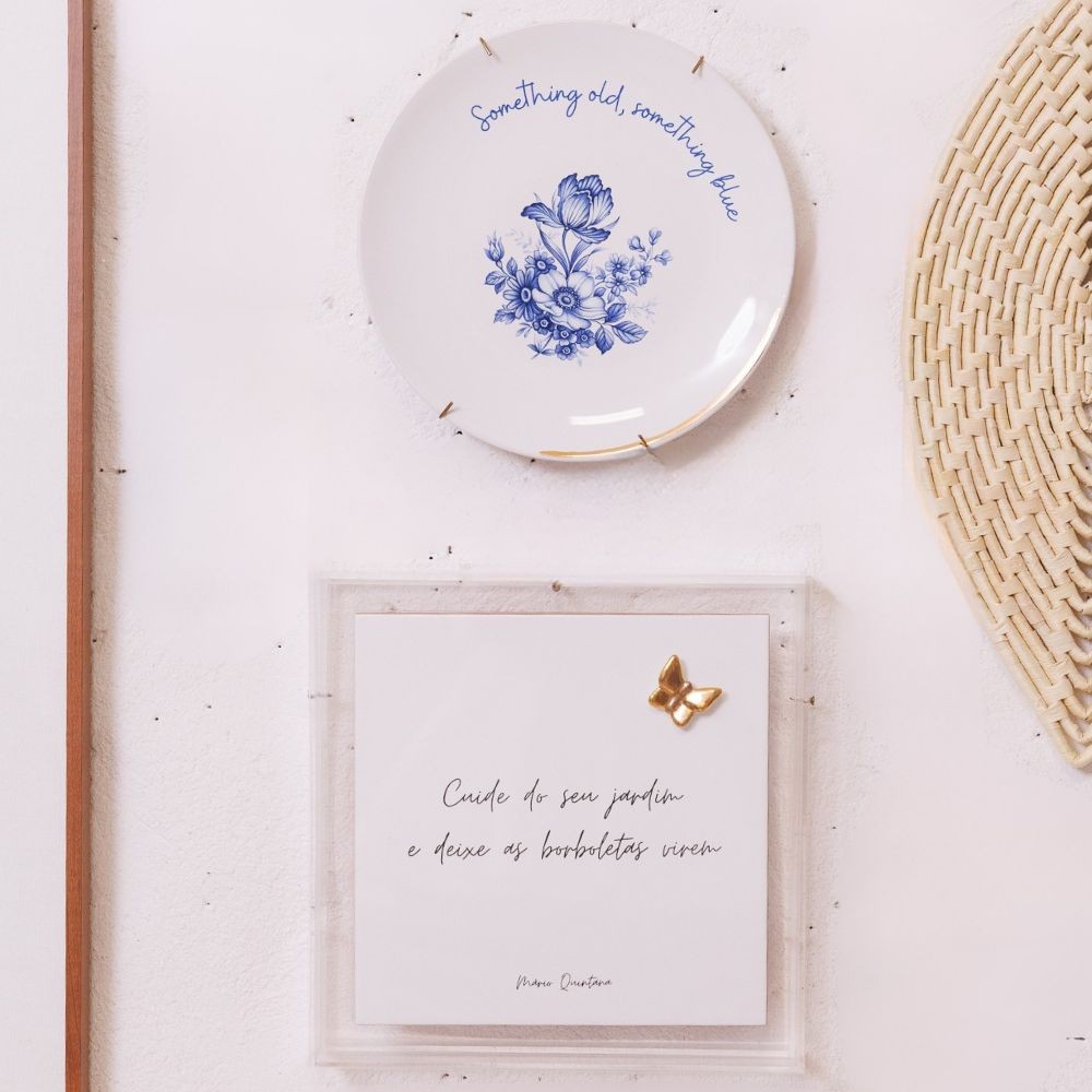 Acrílico Decorativo Com Azulejo Cuide do Seu Jardim
