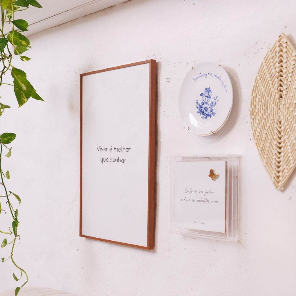 Acrílico Decorativo Com Azulejo Cuide do Seu Jardim