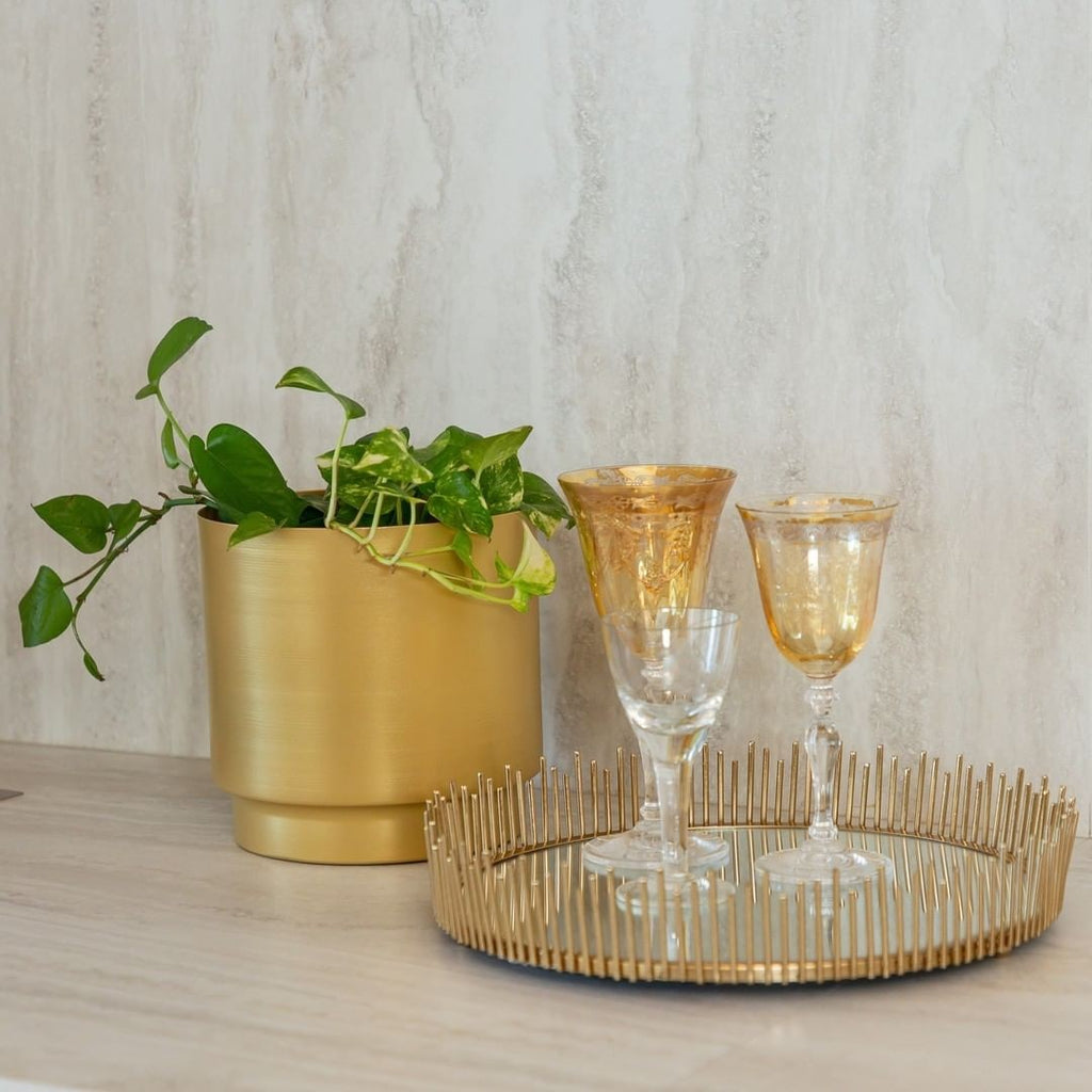 Kit Cachepot Ouro