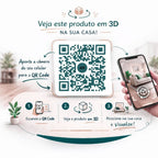 Almofada Baguete Frase Dengo em Verde Fundo Off White 52 x 24 cm