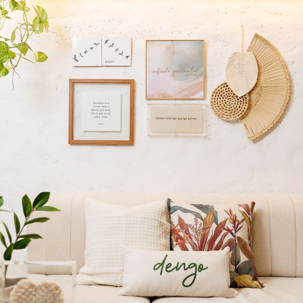 Painel Decorativo Artesanal Creme
