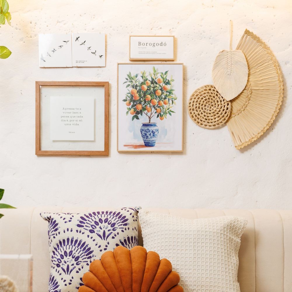 Painel Decorativo Artesanal Creme