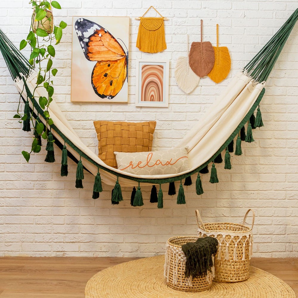 Macramê Folha Caramelo