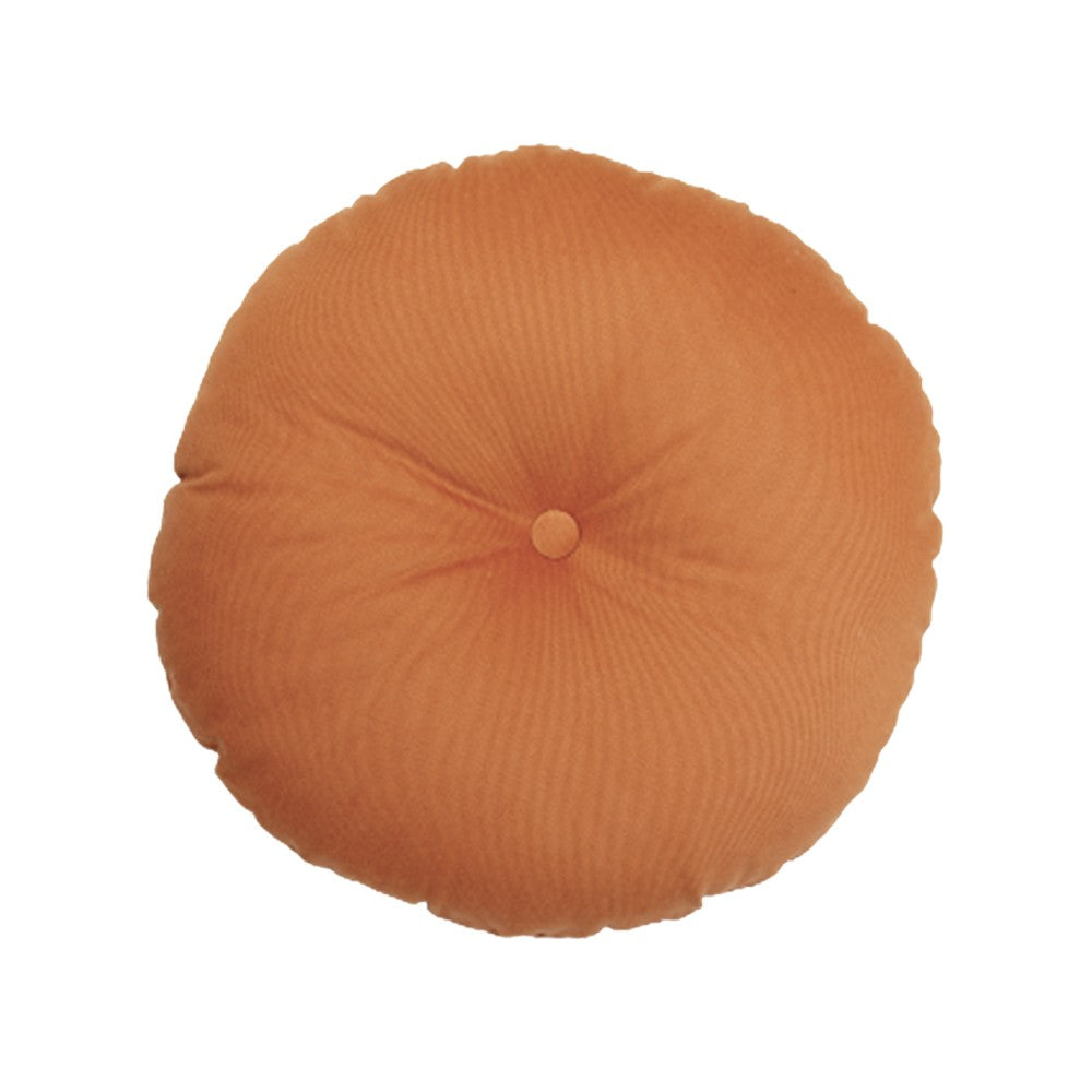 Almofada Decorativa Redonda Circle Ocre com Enchimento 42 cm