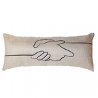 Almofada Baguete Decorativa com Frase Dreamer e Enchimento 52 x 22 cm