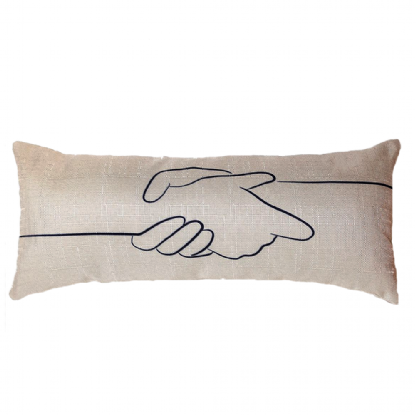 Almofada Baguete Decorativa com Frase Dreamer e Enchimento 52 x 22 cm
