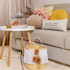 Almofada Decorativa em Forma de Concha Bege com Enchimento 26 x 40cm
