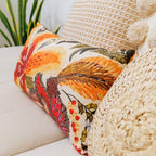 Almofada Baguete Amazonic com Estampa Floral Enchimento 50 x 30 cm
