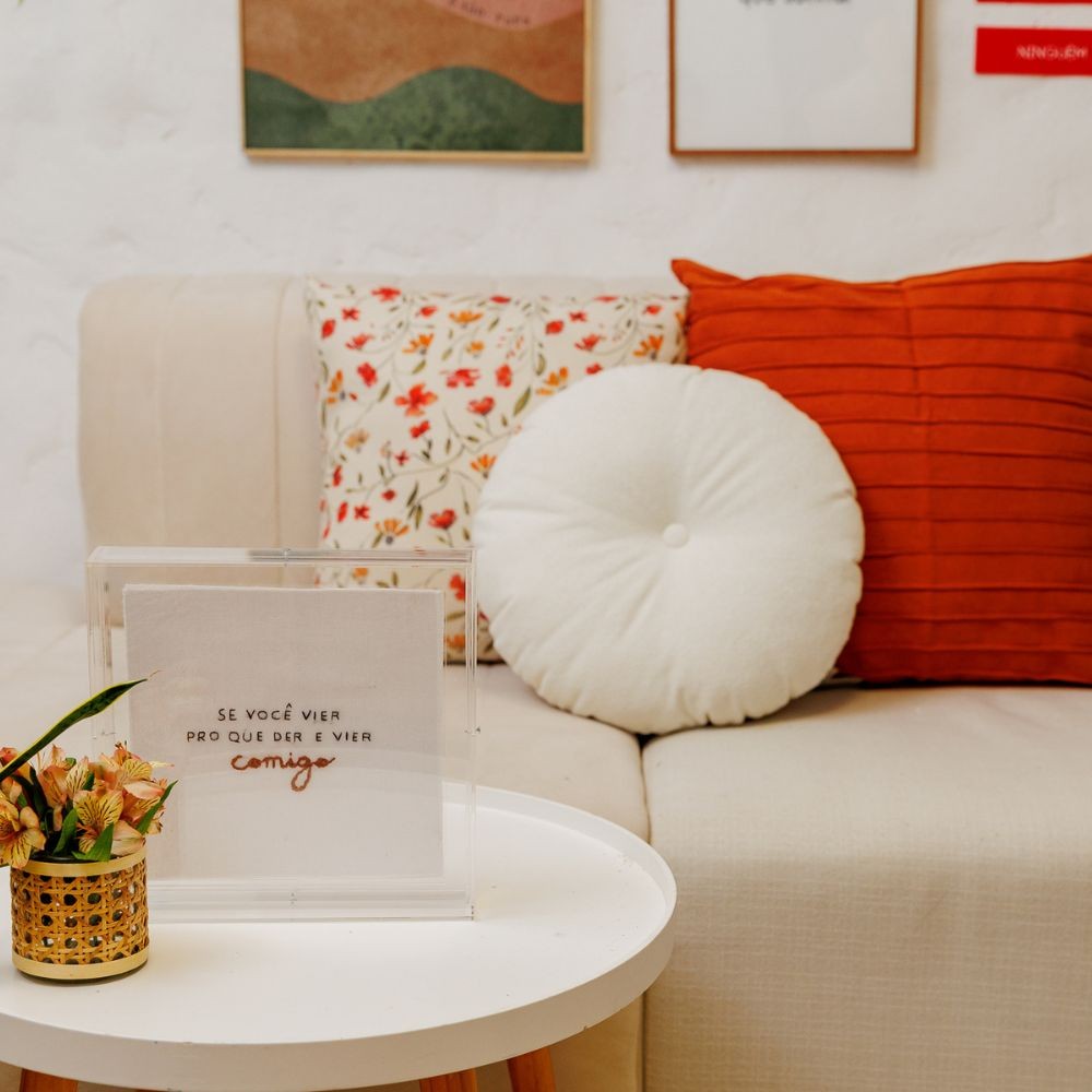 Acrílico Decorativo Se Você Vier 24x24 cm para Compor Ambientes com Afeto