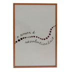 Quadro Decorativo Amor Revolucionário 21x31 cm em Moldura Madeira Com Vidro