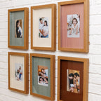 Quadro Personalizado Memórias: Sua Foto em Moldura Caixa com Fundo Creme Vidro