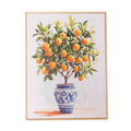 Quadro Decorativo Laranjeira 30x40 cm com Moldura Filete para Sala e Quarto
