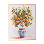 Quadro Decorativo Laranjeira 30x40 cm com Moldura Filete para Sala e Quarto