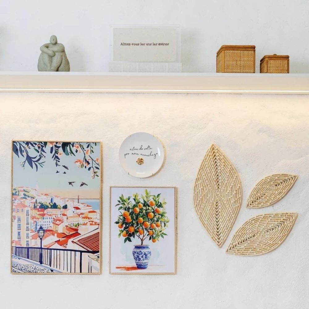 Quadro Decorativo Laranjeira 30x40 cm com Moldura Filete para Sala e Quarto