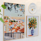 Quadro Decorativo Laranjeira 30x40 cm com Moldura Filete para Sala e Quarto