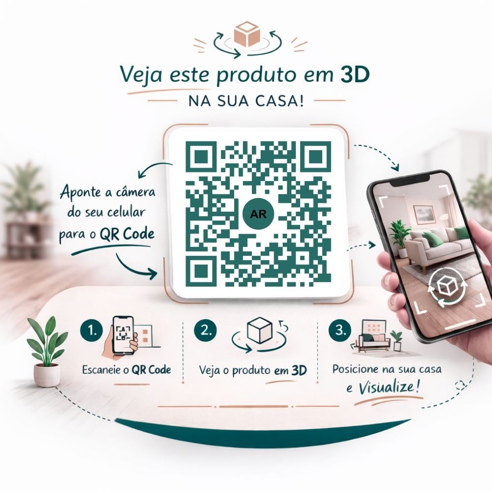Quadro Decorativo Alegria 40x30 cm com Moldura em Madeira e Vidro