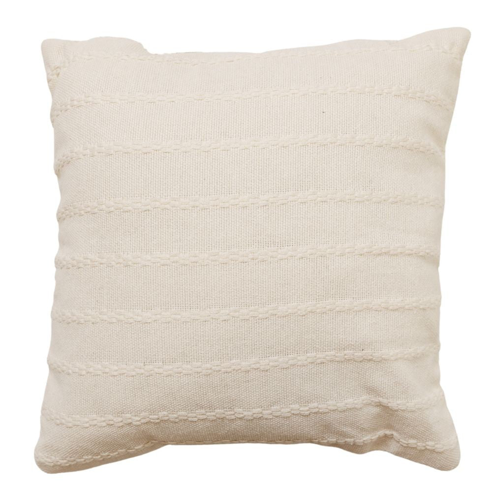 Almofada Decorativa Texturizada Creme 45x45cm com Enchimento