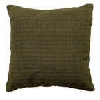 Almofada Decorativa Trama Rústica Verde Musgo 45x45cm com Enchimento