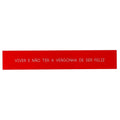 Placa Acrílico Vermelha Viver 33x5 cm para Inspirar Alegria