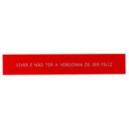 Placa Acrílico Vermelha Viver 33x5 cm para Inspirar Alegria