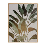 Quadro Decorativo Folhas 30x40 cm Moldura Filete E Estampa Botânica