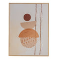 Quadro Decorativo Abstrato 30x40 cm em Moldura Filete com Estampa Moderna