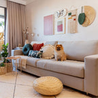 Quadro Decorativo Alegria 40x30 cm com Moldura em Madeira e Vidro