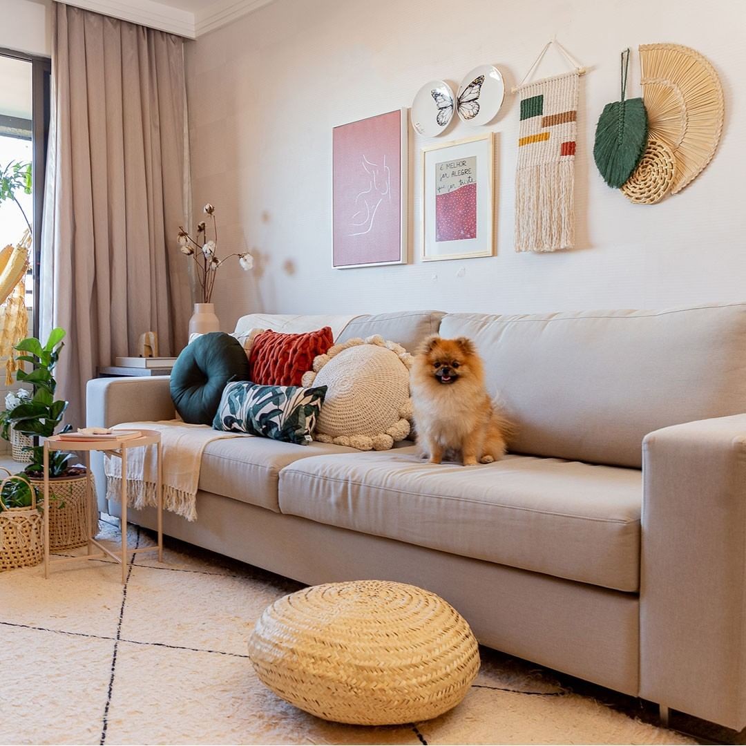 Quadro Decorativo Alegria 40x30 cm com Moldura em Madeira e Vidro