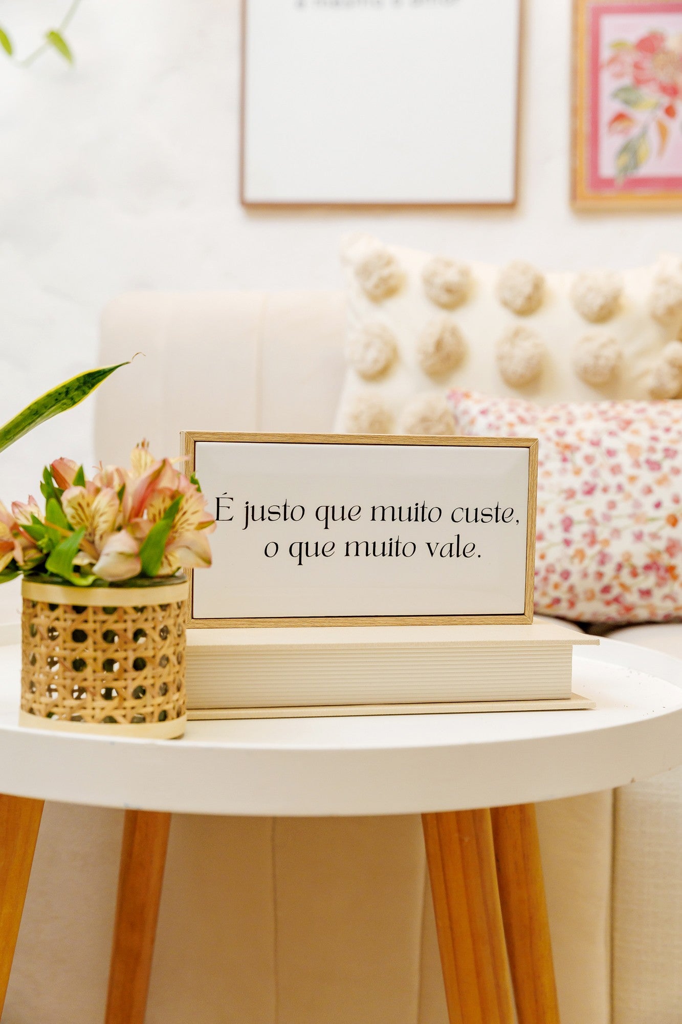 Quadro Azulejo Justo 20x10 cm Para Decorar Com Significado