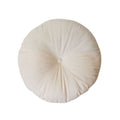 Almofada Decorativa Redonda Circle Creme Tecido Bouclé 42 cm
