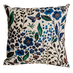 Almofada Floral Jardim Encantado Azul 45x45cm com Enchimento